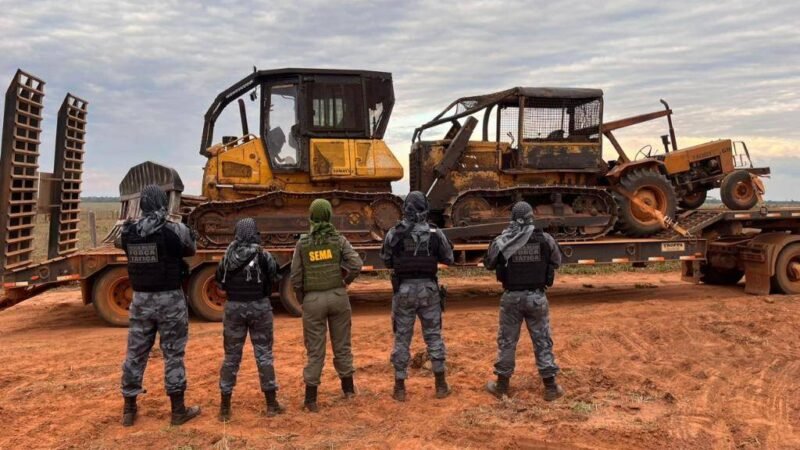 Batalhão Ambiental registra aumento de 134% em apreensões de máquinas em ações de combate a invasões de terras