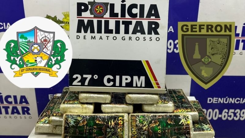 PM e Gefron prendem três homens e apreendem 16 quilos de maconha em Confresa