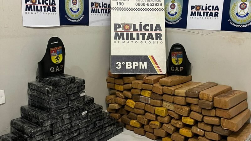 Polícia Militar apreende 196 quilos de entorpecentes em Cuiabá