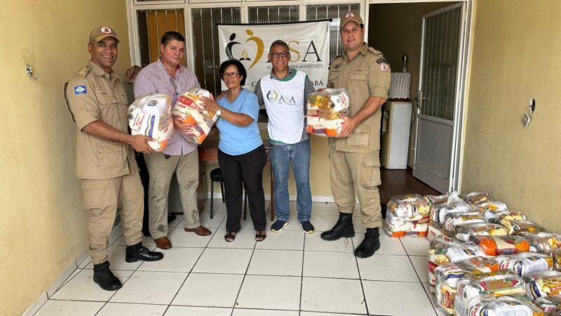 Corpo de Bombeiros doa 2 toneladas de alimentos a instituições filantrópicas de Cuiabá