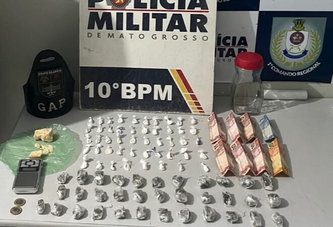 Homem é preso em flagrante pela PM com 82 porções de drogas