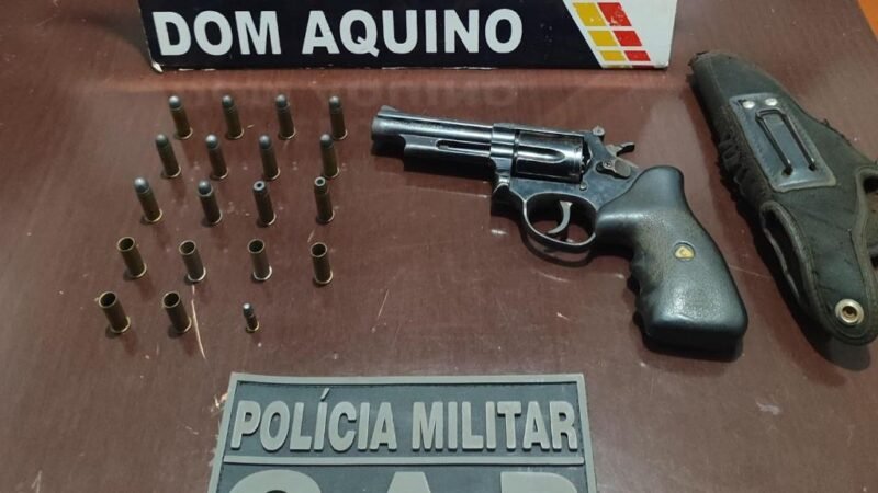 Homem é preso pela PM por porte ilegal de arma na zona rural de Dom Aquino