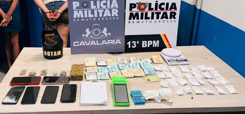 Cavalaria e Rotam prendem membros de facção criminosa com drogas, cestas básicas e mais de R$ 18 mil