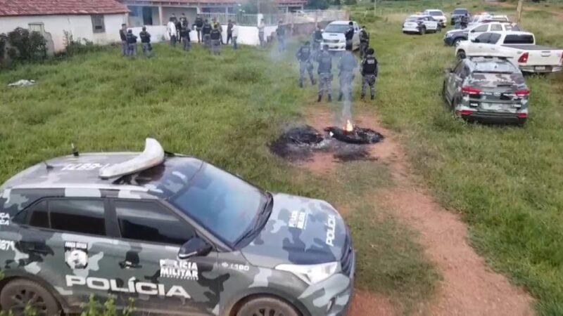 Polícia Militar impede mais uma invasão de terras em MT; oito pessoas são presas