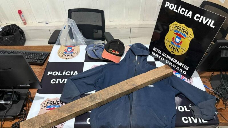 Ladrão é preso após agredir homem com pedaço de pau em tentativa de latrocínio