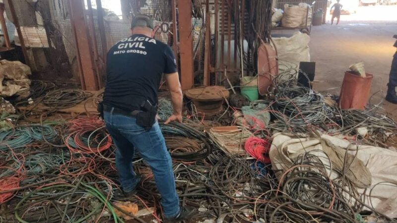PC faz operação para combater a receptação de cabos de cobre e alumínio furtados em Várzea Grande