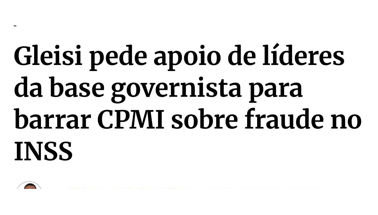 Gleisi pede apoio de líderes da base governista para barrar CPMI sobre fraude no INSS