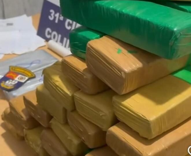 PM apreende 35 tabletes de drogas e prende dois faccionados em Colíder
