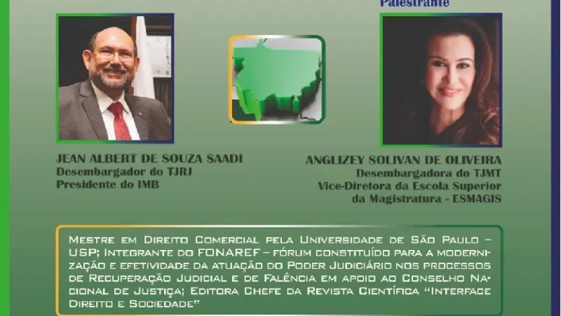 Desembargadora Anglizey de Oliveira palestra sobre reestruturação de empresas no dia 2; inscreva-se