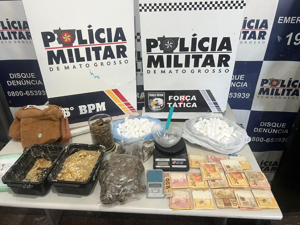 Força Tática prende mulher em flagrante por tráfico de drogas em Cáceres