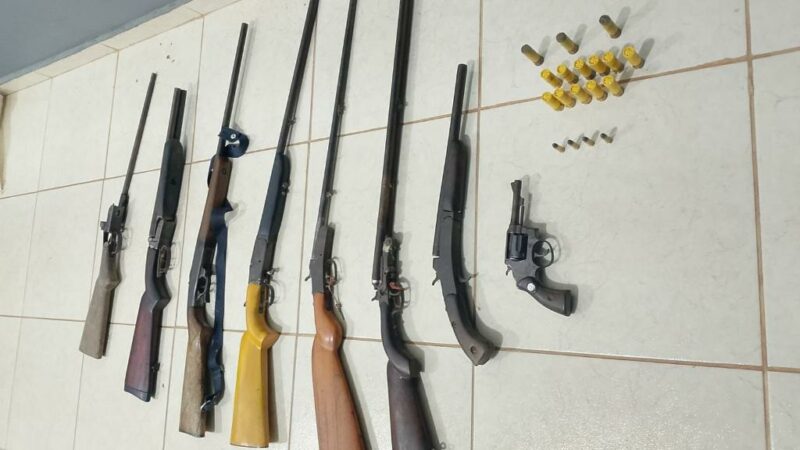 Batalhão Ambiental prende homem com arsenal de armas, munições e carne de animal silvestre