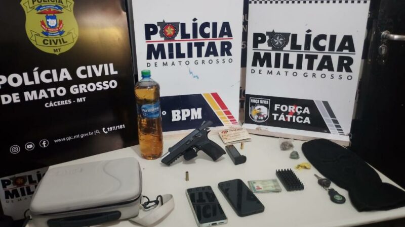 Forças de segurança prendem três faccionados suspeitos por tentativa de homicídio em Cáceres