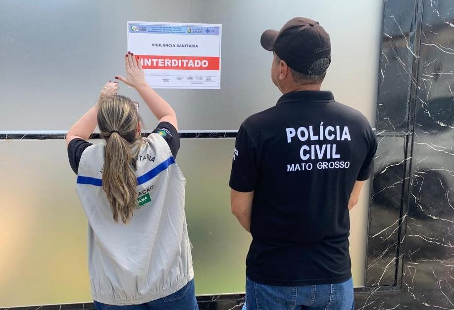 Polícia Civil e Vigilância Sanitária interditam clínica de estética em Cuiabá pela terceira vez