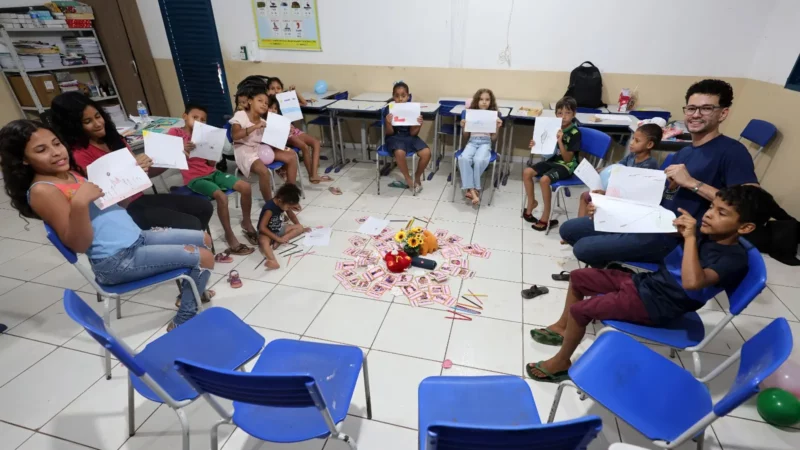 Círculo de Paz promove escuta, desperta sonhos e união entre crianças durante Expedição