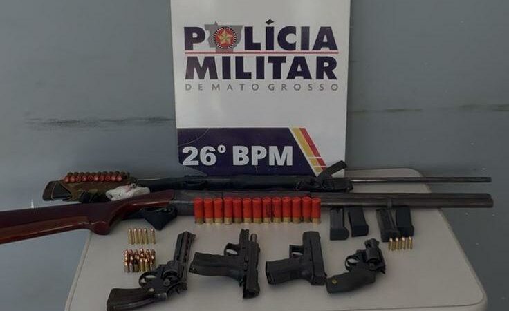 Polícia Militar prende homem com seis armas de fogo em Santa Rita do Trivelato