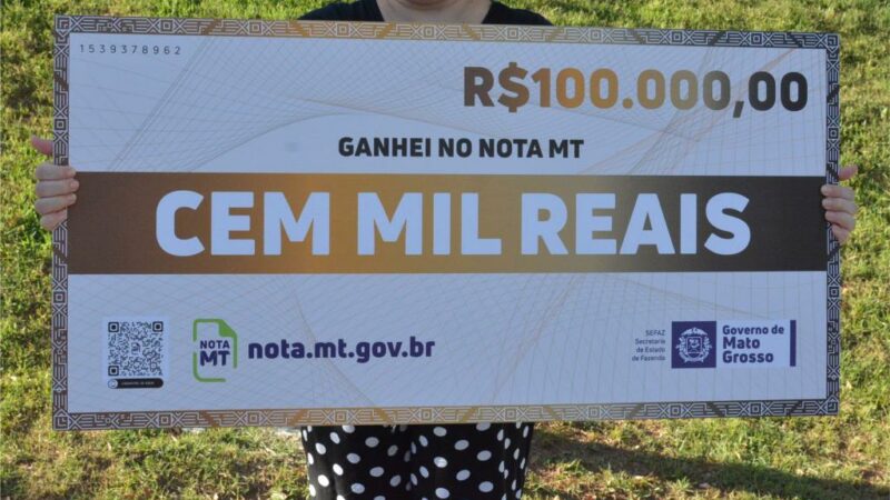 Mais de 150 ganhadores do Nota MT ainda não informaram dados bancários e podem perder o prêmio
