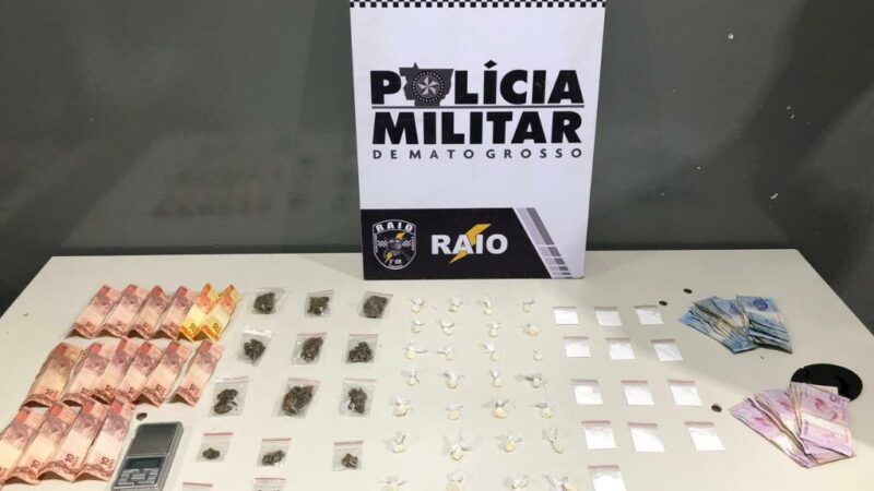 Raio prende homem suspeito por tráfico e apreende 55 porções de drogas em Várzea Grande