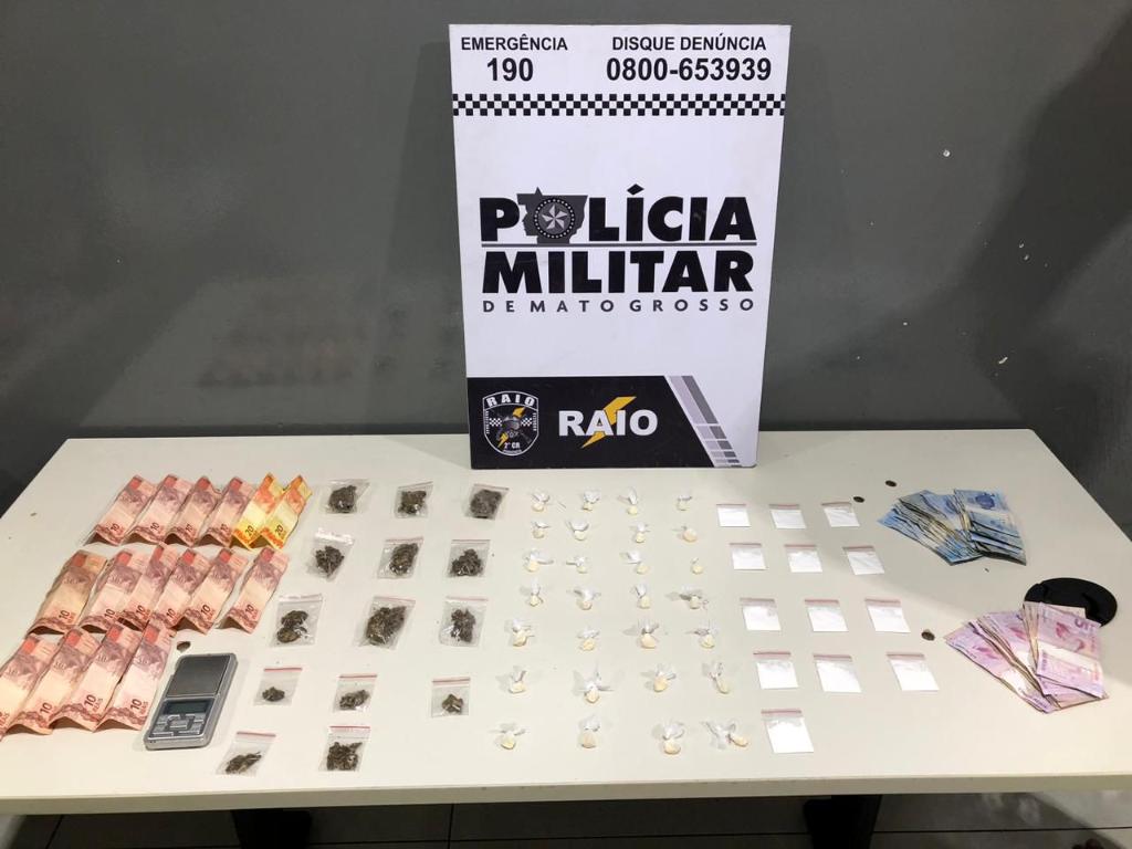 Raio prende homem suspeito por tráfico e apreende 55 porções de drogas em Várzea Grande