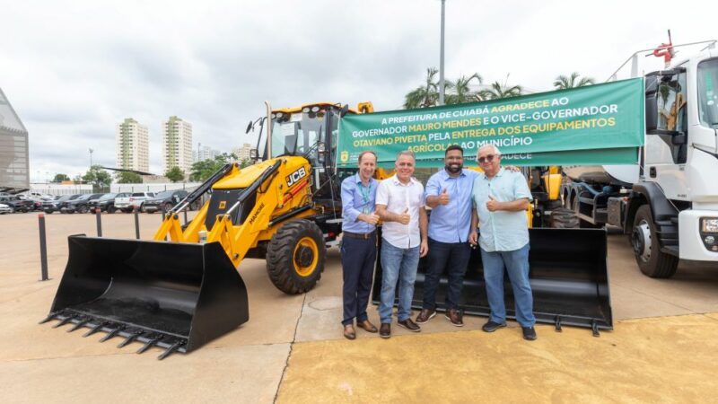 Cuiabá recebe maquinários do governo do Estado