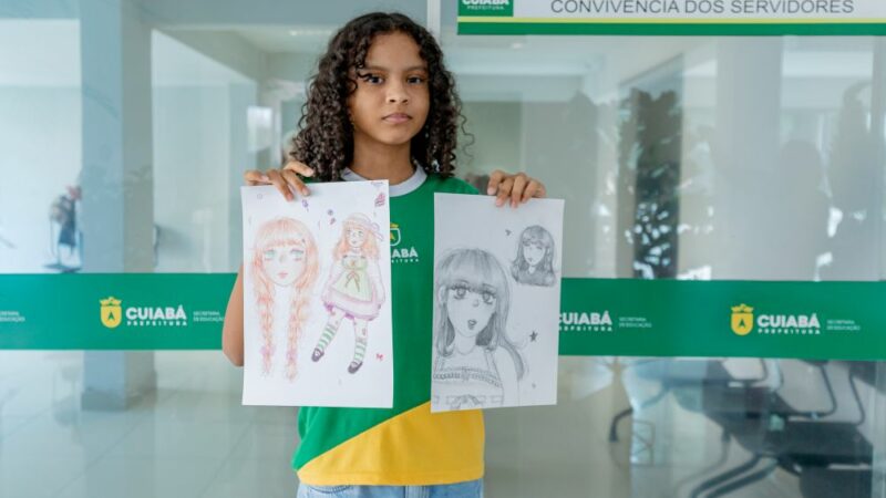 Aluna de Cuiabá surpreende pela qualidade na produção de desenhos