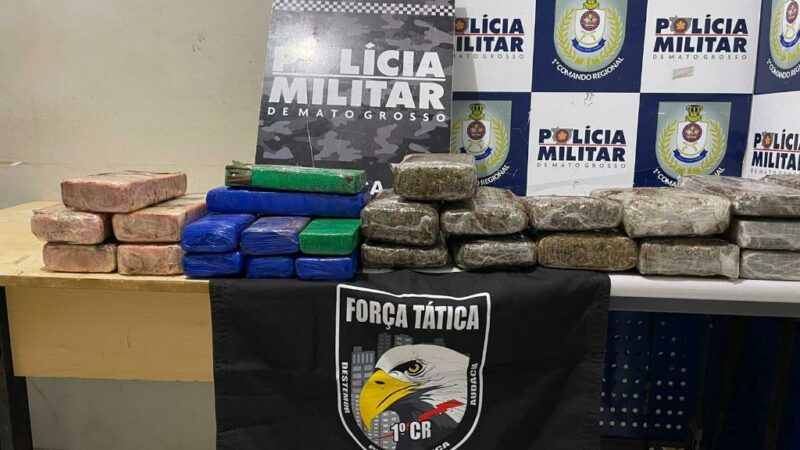 Força Tática prende duas mulheres com 28 tabletes de drogas em Cuiabá