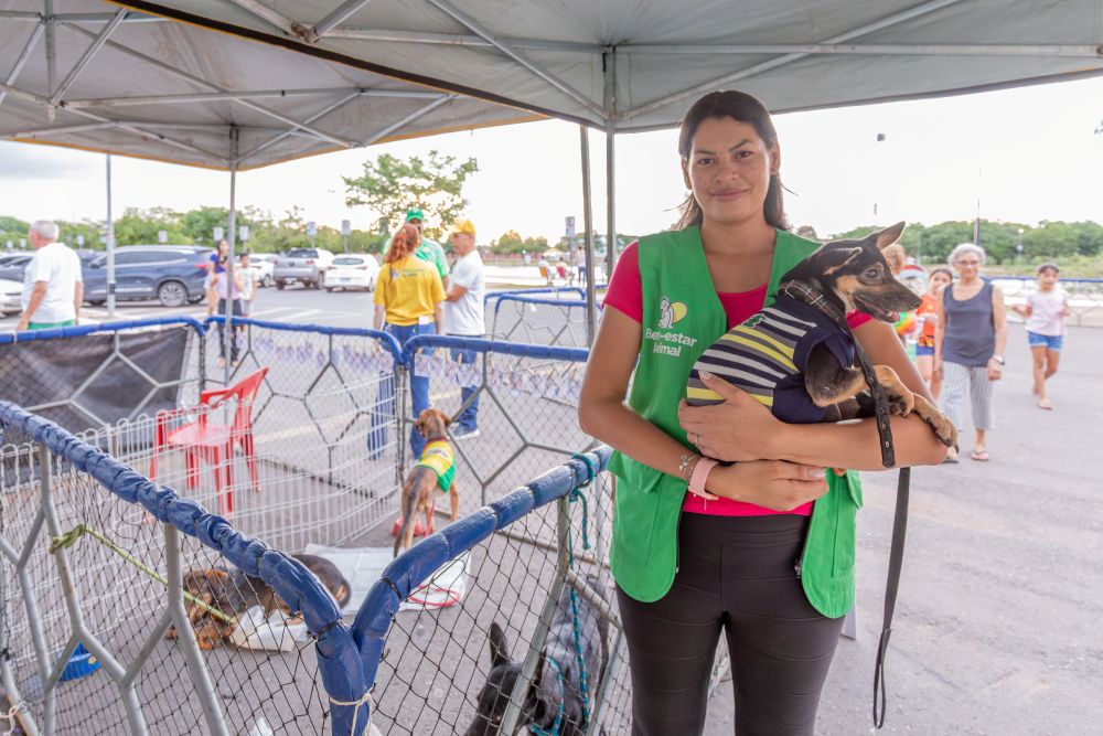 Feira de adoção no Parque Tia Nair incentiva cuidado, afeto e responsabilidade com os animais