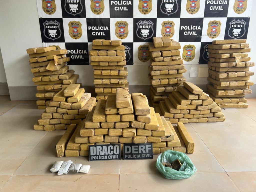 Polícia Civil prende faccionado e apreende 305 tabletes de maconha enterrados nos fundos de imóvel